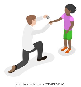 3D Isometric Flat Vector Set of Blood Sugar Level. Item 1