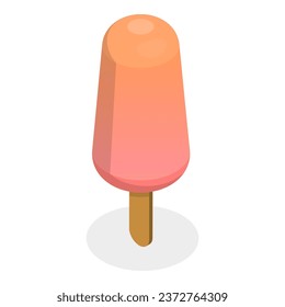 3D Isometric Flat Vector Set of Popsicles. Item 3