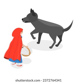 3D Isometric Flat Vector Set of Fairytale Characters and Items. Item 2