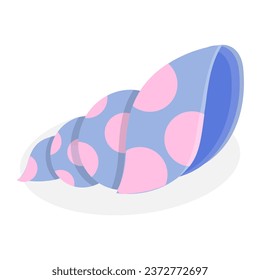 3D Isometric Flat Vector Set of Seashells. Item 5