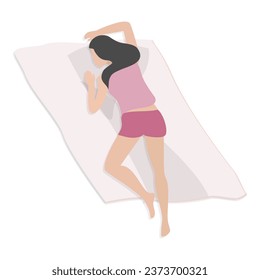 3D Isometric Flat Vector Set of Men And Women Sleeping Poses. Item 2