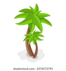 3D Isometric Flat Vector Set of Desert Elements. Item 6