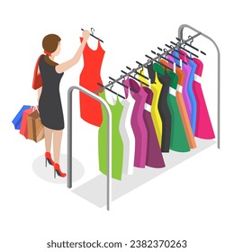 3D Isometric Flat Vector Set of People Hobbies. Item 6