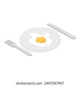 3D Isometric Flat Vector Set of Chicken Eggs, Organic Farm Product. Item 1