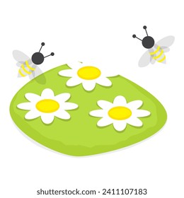 3D Isometric Flat Vector Set of Beekeeping, Honey Collecting. Item 5