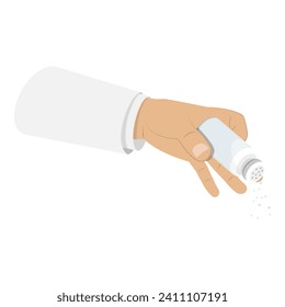 3D Isometric Flat Vector Set of Hands Holding Kitchen Utensils, Kitchen Tools. Item 8