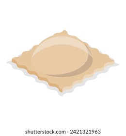 3D Isometric Flat Vector Set of Dumplings, Dim Sum, Asian Food. Item 3