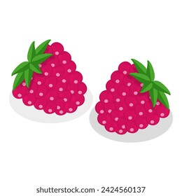 3D Isometric Flat Vector Set of Medical Herbs And Berries, Natural Herbal Medication. Item 5