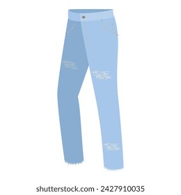 3D Isometric Flat Vector Set of Jeans Styles, Fashion Pants. Item 1