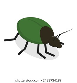 3D Isometric Flat Vector Set of Insects, Bug, Mosquito, Fly, Cockroach, Butterfly. Item 3