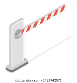 3D Isometric Flat Vector Set of Traffic Road Barriers , Roadblocks and Barricades. Item 8