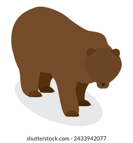 3D Isometric Flat Vector Set of Zoo Animals, WildLife Collection. Item 4