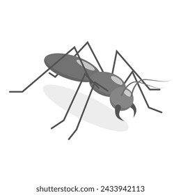 3D Isometric Flat Vector Set of Insects, Bug, Mosquito, Fly, Cockroach, Butterfly. Item 5