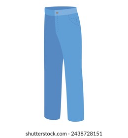 3D Isometric Flat Vector Set of Jeans Styles, Fashion Pants. Item 8