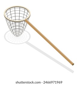3D Isometric Flat Vector Set of Wild Animal and Insect Traps, Hunting and Trapping. Item 6