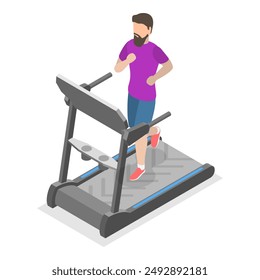 3D Isometric Flat Vector Set of Different Physical Activities, Healthy Activity and Lifestyle. Item 4