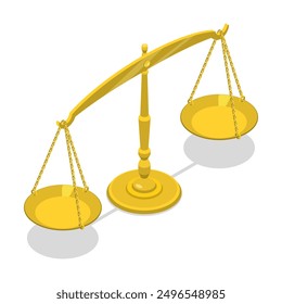 3D Isometric Flat Vector Set of Scales Types, Equipment for Weight Measuring. Item 7