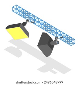 3D Isometric Flat Vector Set of Photo Studio Equipment Items, Photographer Tools. Item 1