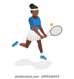 3D Isometric Flat Vector Set of Different Physical Activities, Healthy Activity and Lifestyle. Item 6