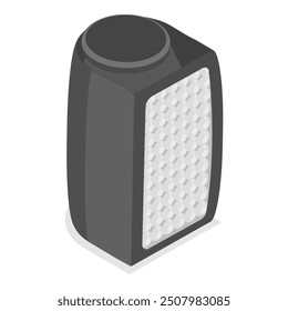 3D Isometric Flat Vector Set of Flashlights, Portable, Hand-held, Pocket and Head electric. Item 6