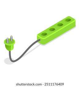 3D Isometric Flat Vector Set of Tools Of Electrician, Professional Equipment. Item 2