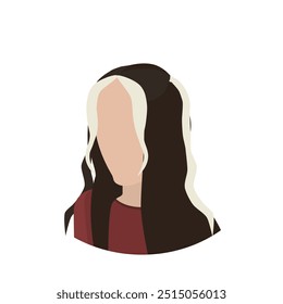 3D Isometric Flat Vector Set of Women Hairstyles, Beautiful Young Girls Portrait with Different Hair Styles. Item 2