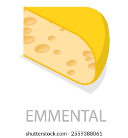 3D Isometric Flat Vector Set of Different Cheese Types, Brie, Mozzarella, Parmesan, Camembert etc.. Item 10