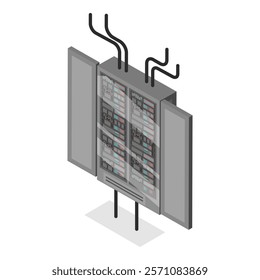 3D Isometric Flat Vector Set of Tools Of Electrician, Professional Equipment. Item 6