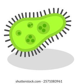 3D Isometric Flat Vector Set of Viruses And Microbes, Bacterial Infection Microorganisms. Item 2