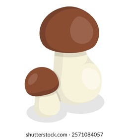 3D Isometric Flat Vector Set of Mushrooms, Fungus Plants. Item 3