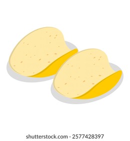 3D Isometric Flat Vector Set of Potatoe Products, Organic Grocery Food. Item 1