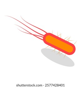 3D Isometric Flat Vector Set of Viruses And Microbes, Bacterial Infection Microorganisms. Item 4
