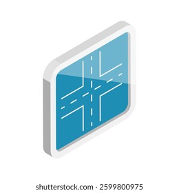 3D Isometric Flat Vector Set of Highway Icons, Road Signs. Item 4