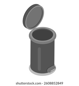 3D Isometric Flat Vector Set of Trash Bins, Garbage Containers. Item 2