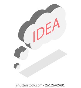 3D Isometric Flat Vector Set of Dialogue Speech Bubbles, Chatting or Message Boxes. Item 17