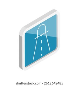 3D Isometric Flat Vector Set of Highway Icons, Road Signs. Item 7