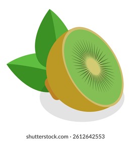 3D Isometric Flat Vector Set of Fruits, Tasty and Healthy Nutrition. Item 8