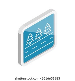 3D Isometric Flat Vector Set of Highway Icons, Road Signs. Item 8