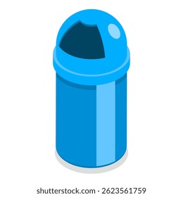 3D Isometric Flat Vector Set of Trash Bins, Garbage Containers. Item 5