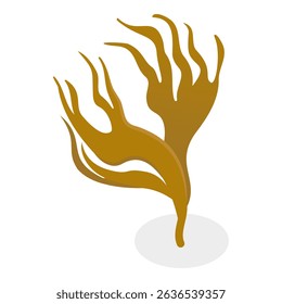 3D Isometric Flat Vector Set of Seaweeds, Marine Algae Collection. A set of various types of seaweed gathered from the ocean, perfect for showcasing the beauty of underwater flora.. Item 3