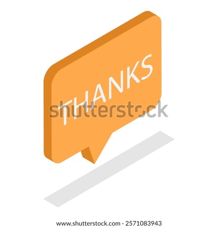 3D Isometric Flat Vector Set of Dialogue Speech Bubbles, Chatting or Message Boxes. Item 10