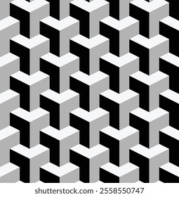 3D Isometric Geometric Patterns – Futuristic Vector Graphics