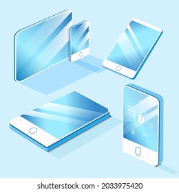 3D-Icon für Laptop, Desktop, Smartphone