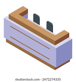 3d isometric illustration of a dual inline package  dip  switch used for electronic circuits