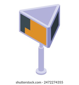 Ilustración isométrica 3d de una cámara de velocidad moderna, comúnmente utilizada para el monitoreo de tráfico