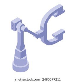 3d isometric illustration of a pawn chess piece being measured by a caliper, symbolizing strategy and precision