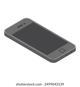 3D Isometric Illustration of Phone with Black Screen