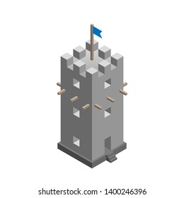 3d isometric illustration of tower