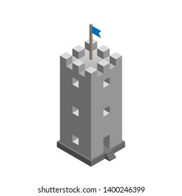3d isometric illustration of tower