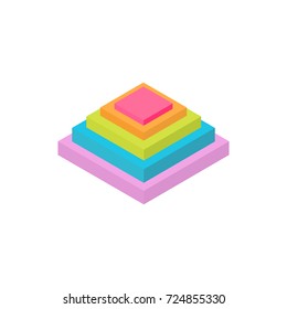 3D Isometric Infographic Element. Diagram or Chart for business presentation, design data finance, etc.